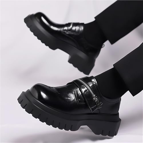 Men's Spring Thick Sole Business Formal Office Dress Shoes British Style Fashion Leather Oxfords for Men Youth3