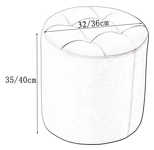 Repose-pieds & ottomans support en bois pouf rond salon chambre à coucher - 6