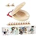 Yardwe 12pcs Boys and Girls Rhythm Castanets Wooden Music Instrument for Boys and Girls Party Music