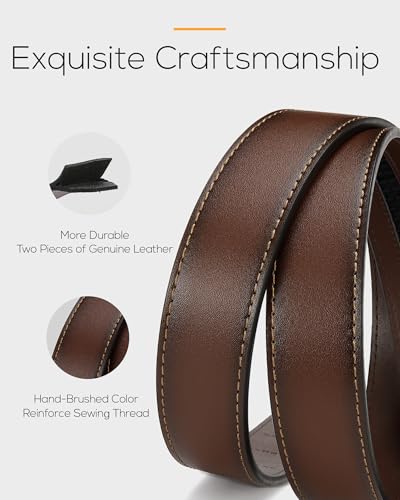 Image of CHAOREN Leather Ratchet Belt Men - Mens Belts Casual Accessories for Every Occasion (35mm)