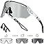 B-transparent Black Frame Photochromic Black Lens