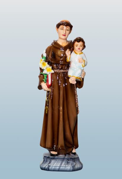 Catholic Statue World St Antony/Saint Anthony | Fiber Glass Statue | 12 inch
