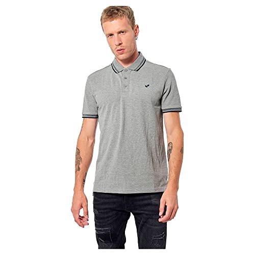 Kaporal, Polo pour Homme, Modèle RAYOC, Couleur Medium Grey Mel, Taille M