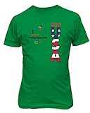 RIVEBELLA New Novelty Tee Pyeongchang Team USA Winter Sports 2018 Mens T-Shirt Green