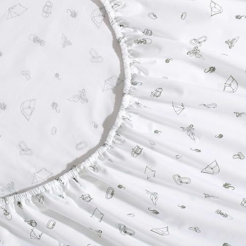 Image of Eddie Bauer - Sheet Set, Luxurious Cotton Percale Bedding with Matching Pillowcases, Crisp & Cool, Fully Elasticized (Camp Green, Full)