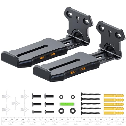 How to Mount Soundbar to TV? (2023) Agandax Soundbar Wall Mount, Heavy Duty Construction Holds 38 lbs, Depth Adjustable 3.8”-6.5”,...