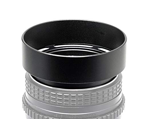 Fotasy Metal 58Mm Vented Lens Hood, 58Mm Metal Hood, 58Mm Lens Hood For Fuji Leica Leitz Panasonic Olympus Panasonic Sony Lens, 58Mm Screw-In Lens Hood #TOP3