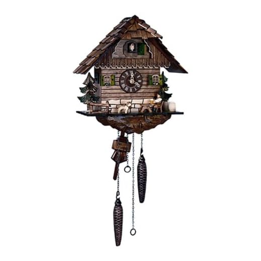 Schneider 11.5" Quartz Cuckoo Clock with Beer Drinker