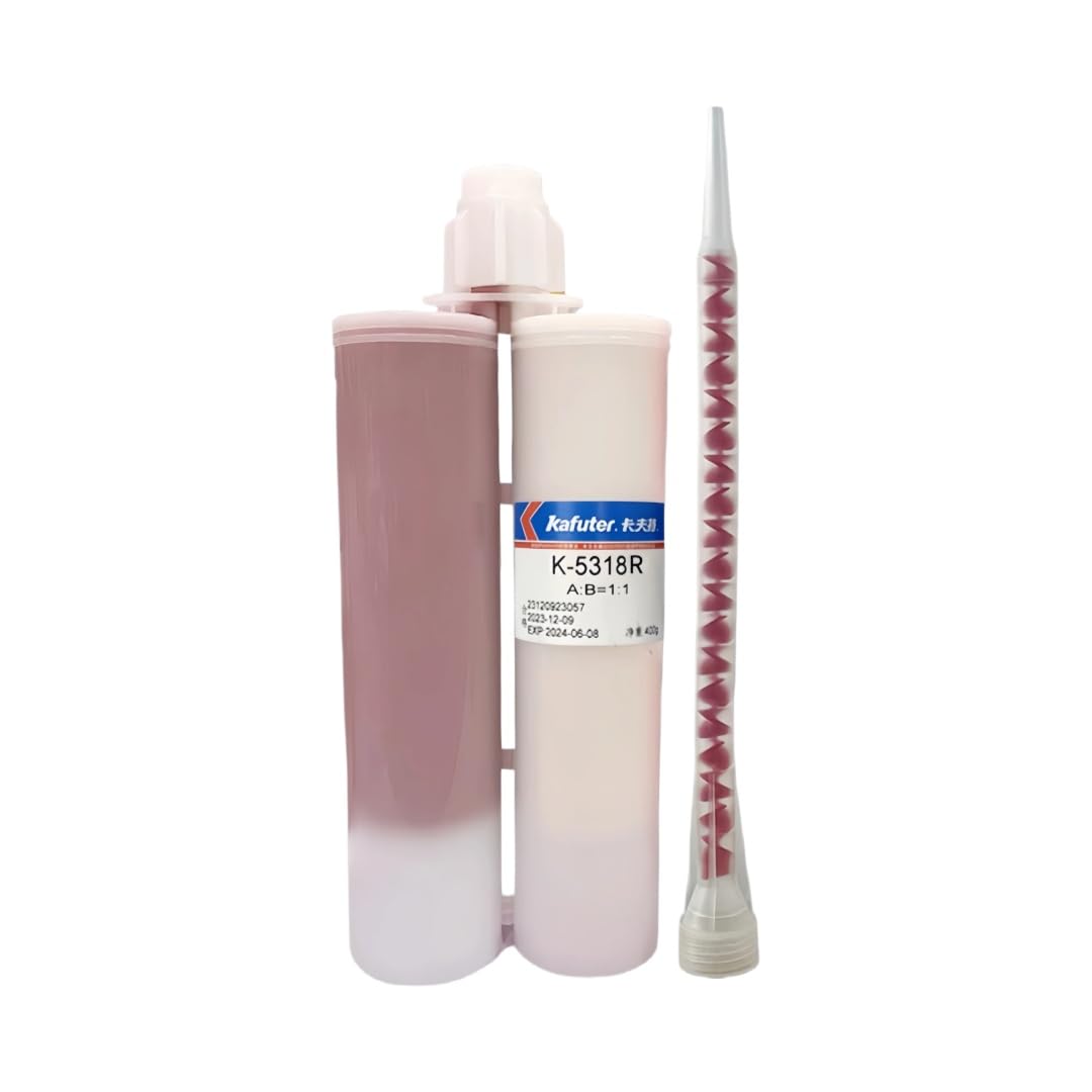 VIDOO Kafuter Hitzebeständiges Fugenpolymer Silikonkleber Schnellhärtender Bindezement im Gleichen Verhältnis Silikonkleber für Technische Kunststoffe Keramik Glas 400g - K-5318R