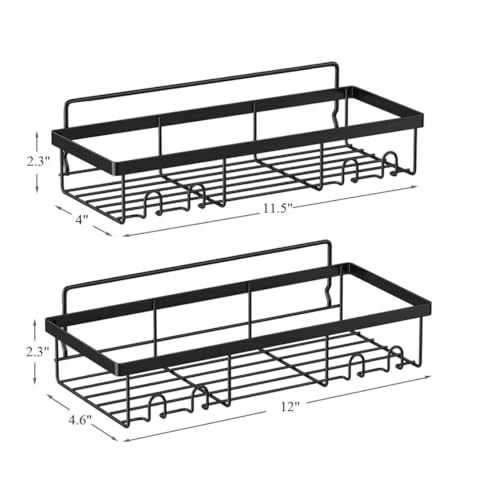 Image of ARQUIN Bathroom Organizer Without Drill Wall Shelf Self Adhesive Bathroom Shelf for Wall with Magic Stickers GI Steel Bathroom Accessories Set - (Pack of 2)