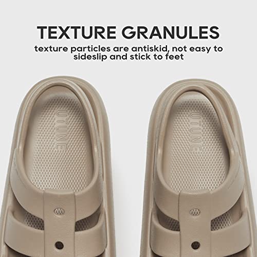 utune Sandals For Women,Casual Open Toe Cloud Slide Sandals Soft Thick Sole Non-Slip Indoor Outdoor Summer Sandal4
