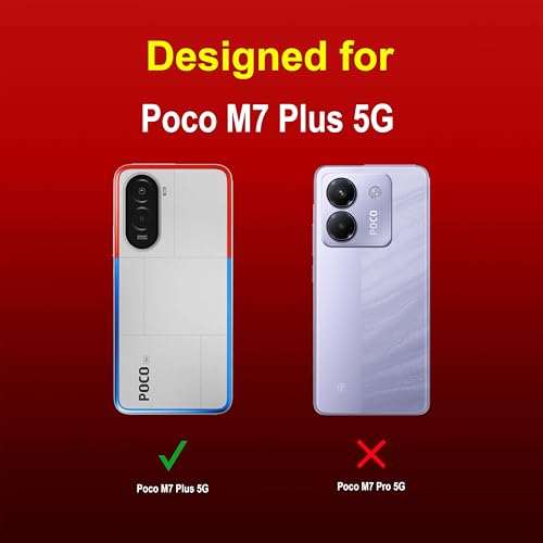 Image of Zapcase Back Case Cover for Poco M7 Plus 5G | Compatible for Poco M7 Plus 5G Back Cover | Liquid Silicon Magic Case with Camera Protection | Red