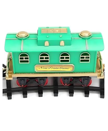 Image of Choo Choo Toy Train Set with Long Track, Realistic Smoke & Sound Effects, Battery Operated, Built-in Flashlight, Circular Track System, Immersive Play for Kids- Pack of 1- Color May Vary