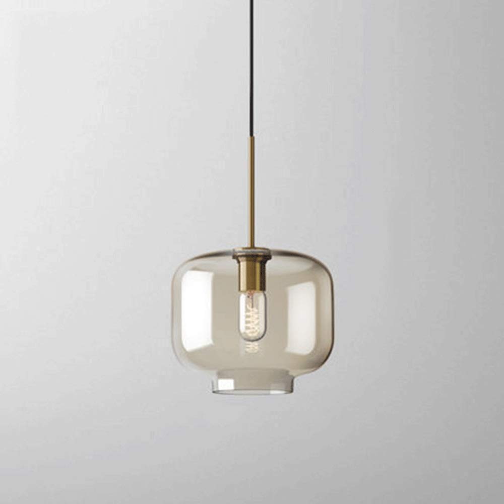 Lampe suspendue en verre et douille E27 rétro pour décoration de loft et salon