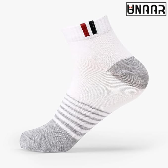 Image of Super Multicolor Cotton Ankle Length Socks for Men - Durable Socks Combo for Running, Gym, and Everyday Wear, Stylish and Comfortable Men's Socks for Active Lifestyles - Pack of 5 (Model-Super)
