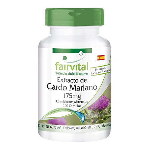 Fairvital | Extracto de Cardo Mariano 175mg - Silybum Marianum - VEGANO - 80% de Silimarina - 100...
