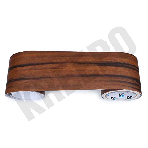 Image of KREEPO Waterproof Waist Line Wall Sticker Self Adhesive Baseboard Wallpaper Border Roll Decals Home Decor Film (Size 4Inch x 40m) (Wood-9)