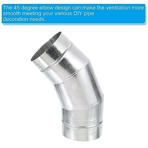 PATIKIL 4" OD 45 Degree Elbow Duct Pipe Connector - Image 4