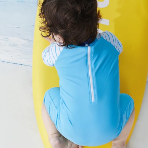 Baby Boys Swimsuit Long Sleeve Bathing Suit Zipper Bathing Suit Rash Guard Infant Beach Boys' Swimwear4