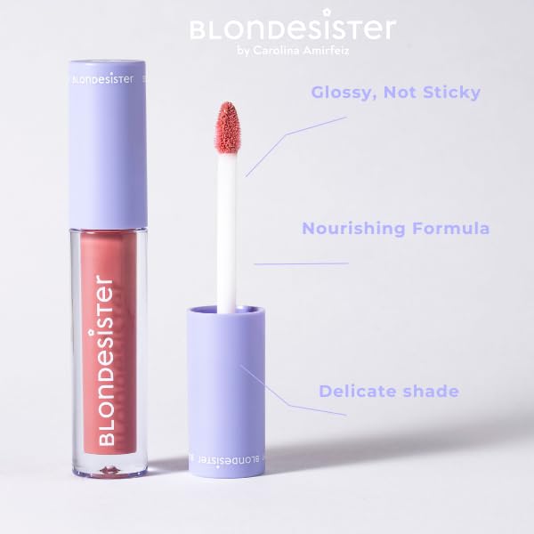 2-in-1 Sweet Gloss Tinted Lip Oil - Lip Oil for Women - Hydrating, Non-Sticky Formula with Light Color - 01 Sugar Nude - 0.084 oz - Image 2