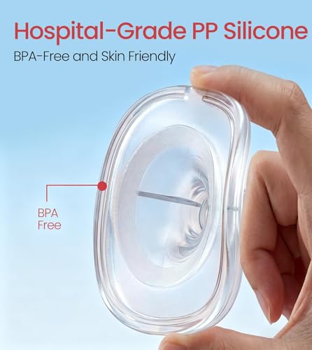 Image of NCVI Breast Pump Hands Free, Wearable Breastfeeding Pump with Strong Suction, 1400mAh Long Battery, 4 Modes & 9 Levels, Discreet Ultra-Quiet Portable Wireless Pump, 19 /21 /24mm Flange Inserts, 2 Pack