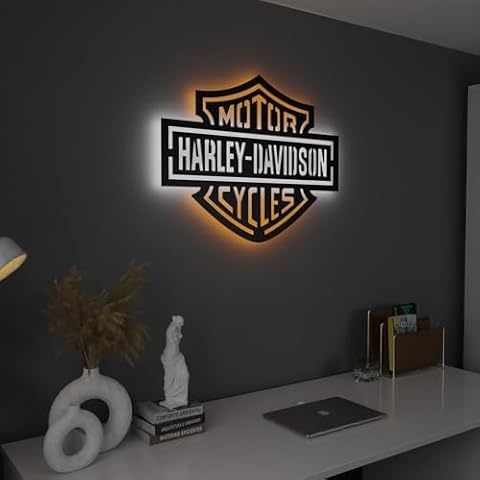 SAFESYZ Harley Davidson Wall Art Cover