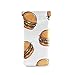 HUSSRITY Eyeglasses Case Burger Pattern Sunglasses Pouch Soft PU Leather Squeeze Top Eyeglass Holder Portable Glasses Case For Women Men