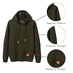COOFANDY Mens Hoodies Pullover Casaul Long Sleeve Drawstring Waffle Knit Hooded Sweatshirt with Kanga Pocket - Image 5