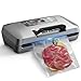 DXstring Envasadora al Vacio Profesional, 95kPa 12-in-1 Embasadoras Vacio Alimentos, Apoyo al Proceso de Envasado al Vacío Continuo, Doble sellado, Uso con Una Sola Mano, con 1 Rollo & 10 Bolsas