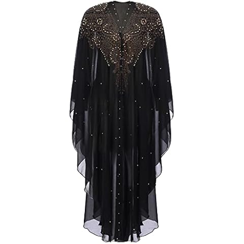 IWEMEK Women's Loose Fit Batwing Abaya Dress Cover