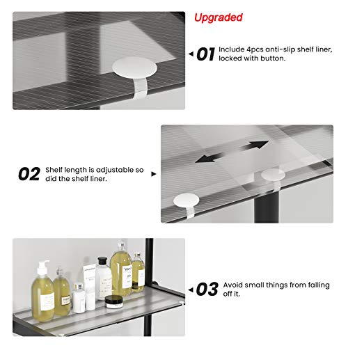 ALLZONE Bathroom Organizer, Over The Toilet Storage, 4-Tier Adjustable Shelves for Small Room, Saver Space, 92 to 116… - Image 4