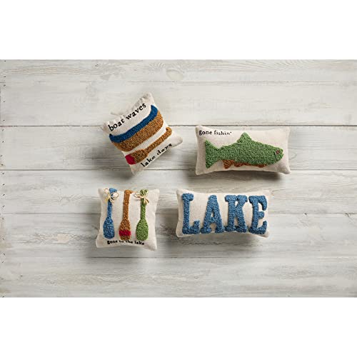 Mud Pie Mini Hook Lake Pillow, 1 Count (Pack Of 1), Fish #TOP1