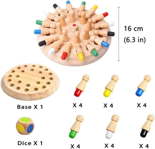 Image of Memory Chess Game, Memory Game for Kids, Board Games Toys for Boys and Girls Fun Adults at Home Games for Boys 7-14 Years funzone Puzzle Game for Kid 7 to 10 Years