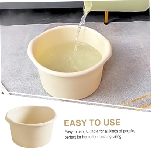 Balde para spa de pies de plástico resistente beige miniatura 6
