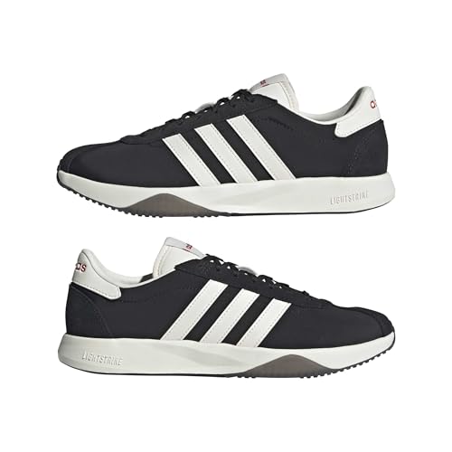 adidas Women's 76/26, Black/White/Better Scarlet, 10.5 - image 7