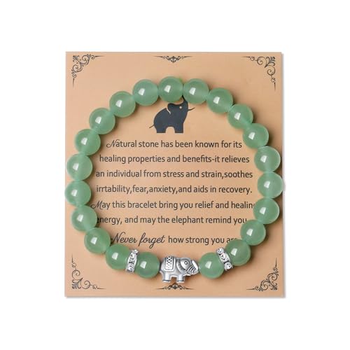 Bracelet cristal 8mm sagesse et rétablissement aux animaux protecteurs