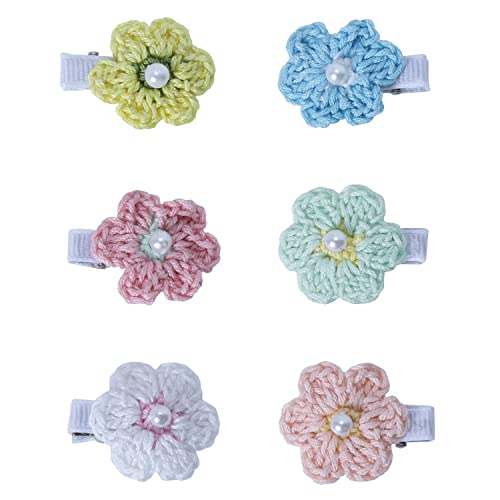 Image of Prapti Handicrafts Crochet Flower Baby Girl Eligater Hair clips Hairpins For Girls Hair Accessories Kids