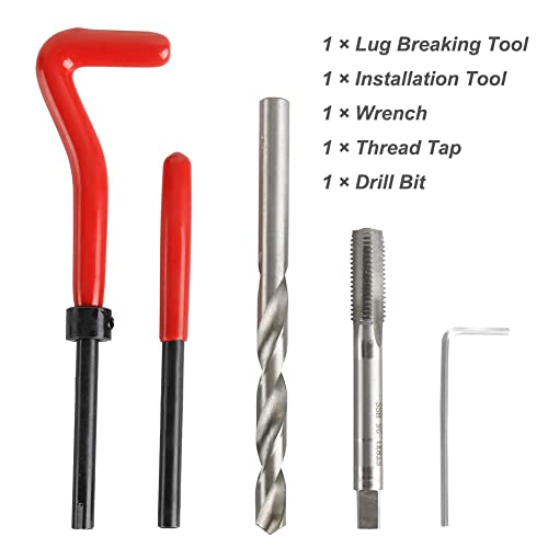 Saipe 30Pcs Thread Repair Kit Stainless Steel Metric Thread Repair Insert Kit Compatible Hand Tool Set For Auto Repairing (M8 X 1.25Mm) #TOP2