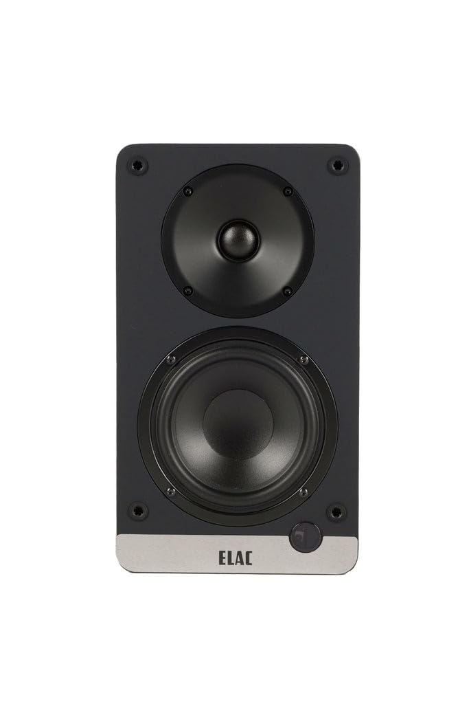 ELAC Kompakt Lautsprecher Debut ConneX DCB41, Boxen für Audiowiedergabe via HDMI, USB, Phono & Bluetooth, exzellenter Klang & hochwertiges Design, 1 Aktivlautsprecher-Set, Schwarz
