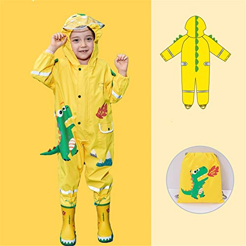 Image of Kids Poncho Raincoats Waterproof Rain Jacket Hooded Toddler Boys Girls Suit Reusable Rainwear All in One Easy to Dry