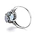 SZJINAO 6CT White Opal Ring Sterling Silver Rings For Women Floral Edwardian Antique Filigree Engagement Wedding Ring (Opal, 8)