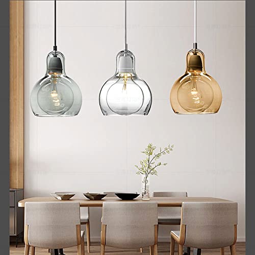 Lámpara de techo de vidrio nórdico con una luz para iluminación de interior creativo 6