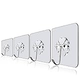 Novuseem Klebehaken 50 Stücke Für Bad Extra Start ohne Bohren Handtuchhalter selbstklebende Haken