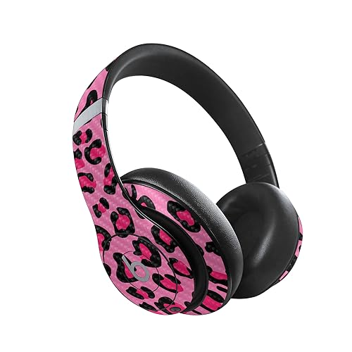 Image of MightySkins Carbon Fiber Skin Compatible with Beats Studio Pro - Pink Leopard | Protective, Durable Textured Carbon Fiber Finish | Easy to Apply