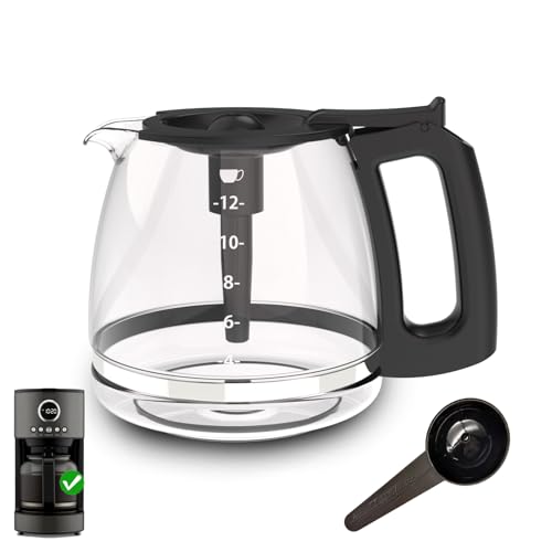 Image of Replacement Coffee Pot, Only Compatible for Cuisinart Coffee Maker DCC1220BKS， NOT for Other brand or other models.