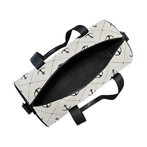TIZORAX Nautical Anhcor Gym Duffle Bag Drum tote Fitness Reistas Rooftop Rack Bag - Image 6