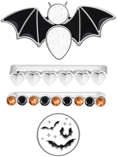 JR.DM Halloween Watch Band Charms with Decorative Bling Rings Loops, Compatible with Apple Watch 40mm 38mm 41mm 42mm 44mm 45mm 46mm Smartwatch Strap Accessories for iWatch Series 10 9 8 7 6 5 4 3 2 1