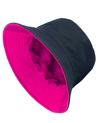 Image of Gelante Reversible Bucket Hat for Men and Women - Cotton, Outdoor Sun Protection Bucket Hats.