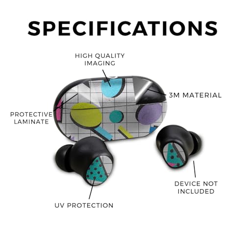 Image of Glossy Glitter Skin Compatible with Beats Solo Buds - Awesome 80s - Premium 3M Vinyl Protective Wrap Decal Cover - Easy to Apply | Crafted in The USA by MightySkins
