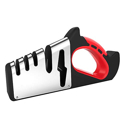 ZEAVAN 5-Stage Knife Sharpener with User-Friendly Handle,5 in 1 Kitchen Knife Scissor Sharpener with Diamond Ceramic Tungsten and Non-Slip Base ,Kitchen Tools for Kinds of Knives ZEAVAN 5-Stage Knife Sharpener with User-Friendly Handle,5 in 1 Kitchen Knife Scissor Sharpener with Diamond Ceramic Tungsten and Non-Slip Base ,Kitchen Tools for Kinds of Knives